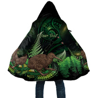 Kiwi New Zealand Personalised Cloak Aotearoa Map Silver Fern Koru Pattern
