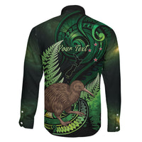 Kiwi New Zealand Personalised Family Matching Puletasi and Hawaiian Shirt Aotearoa Map Silver Fern Koru Pattern