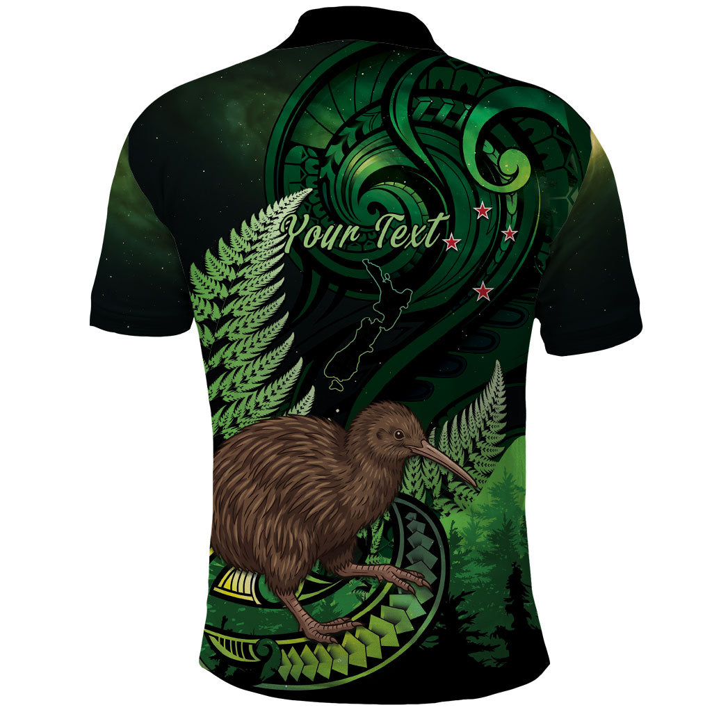 Kiwi New Zealand Personalised Polo Shirt Aotearoa Map Silver Fern Koru Pattern LT22 - Polynesian Pride