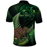 Kiwi New Zealand Personalised Polo Shirt Aotearoa Map Silver Fern Koru Pattern LT22 - Polynesian Pride