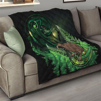 Kiwi New Zealand Personalised Quilt Aotearoa Map Silver Fern Koru Pattern