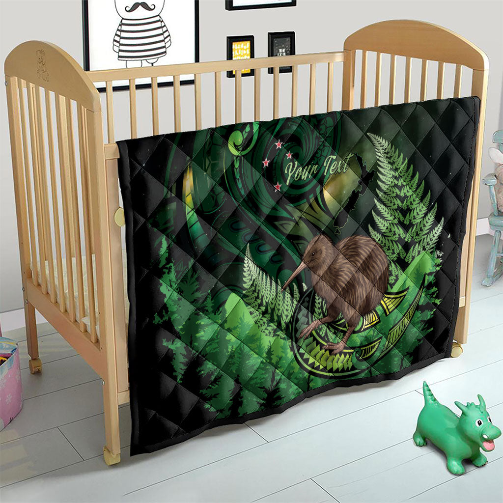 Kiwi New Zealand Personalised Quilt Aotearoa Map Silver Fern Koru Pattern