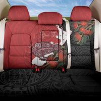 Kiwi New Zealand Personalised Back Car Seat Cover NZ Map Pohutukawa Fern Maori Pattern LT22 One Size Red - Polynesian Pride