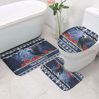 New Zealand Tui Bird Christmas Bathroom Set Pohutukawa Xmas Tree Meri Kirihimete LT22 - Polynesian Pride