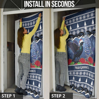 New Zealand Tui Bird Christmas Door Cover Pohutukawa Xmas Tree Meri Kirihimete LT22 - Polynesian Pride
