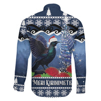 New Zealand Tui Bird Christmas Family Matching Summer Maxi Dress and Hawaiian Shirt Pohutukawa Xmas Tree Meri Kirihimete LT22 - Polynesian Pride