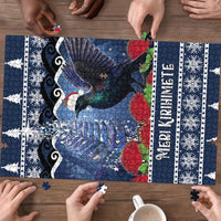 New Zealand Tui Bird Christmas Puzzle Pohutukawa Xmas Tree Meri Kirihimete LT22 - Polynesian Pride