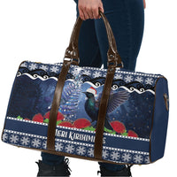 New Zealand Tui Bird Christmas Travel Bag Pohutukawa Xmas Tree Meri Kirihimete LT22 - Polynesian Pride
