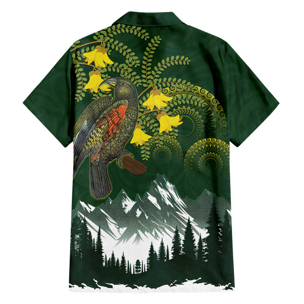 Kea Bird Kowhai New Zealand Family Matching Tank Maxi Dress and Hawaiian Shirt Mountain Landscape Maori Art LT22 - Polynesian Pride