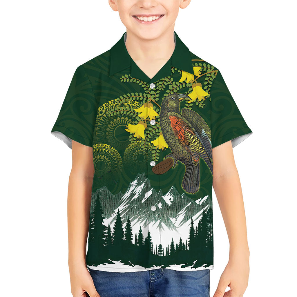 Kea Bird Kowhai New Zealand Hawaiian Shirt Mountain Landscape Maori Art LT22 - Polynesian Pride