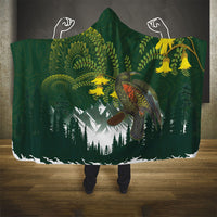 Kea Bird Kowhai New Zealand Hooded Blanket Mountain Landscape Maori Art LT22 - Polynesian Pride