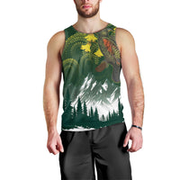 Kea Bird Kowhai New Zealand Men Tank Top Mountain Landscape Maori Art LT22 - Polynesian Pride