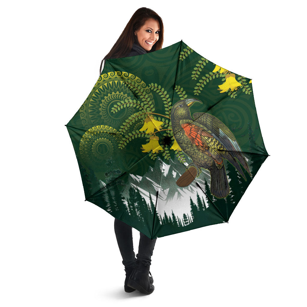 Kea Bird Kowhai New Zealand Umbrella Mountain Landscape Maori Art LT22 - Polynesian Pride