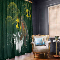 Kea Bird Kowhai New Zealand Window Curtain Mountain Landscape Maori Art LT22 - Polynesian Pride