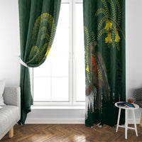 Kea Bird Kowhai New Zealand Window Curtain Mountain Landscape Maori Art LT22 - Polynesian Pride