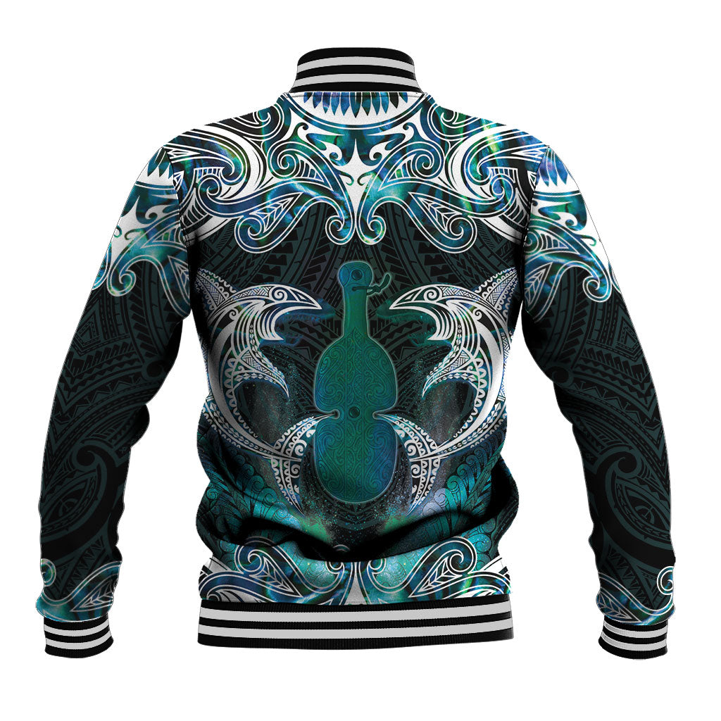 New Zealand Kotiate Weapon Baseball Jacket Aotearoa Mango Paua Shell Maori Pattern LT22 - Polynesian Pride
