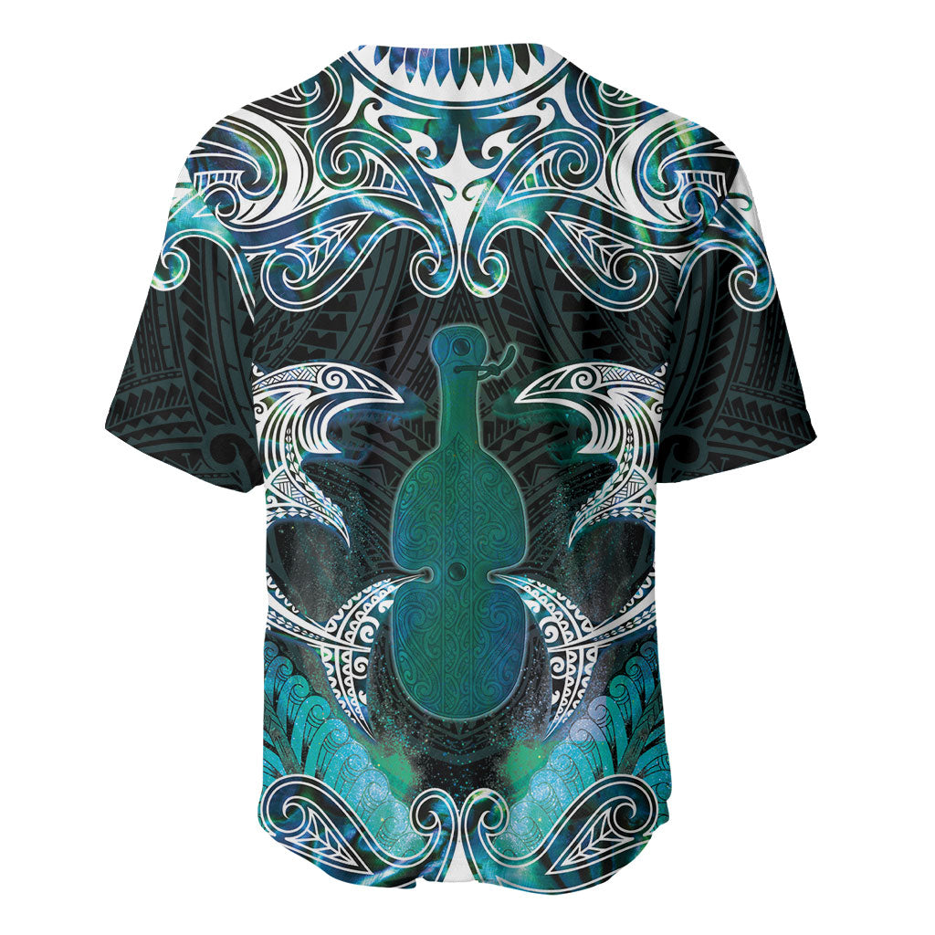 New Zealand Kotiate Weapon Baseball Jersey Aotearoa Mango Paua Shell Maori Pattern LT22 - Polynesian Pride