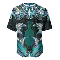 New Zealand Kotiate Weapon Baseball Jersey Aotearoa Mango Paua Shell Maori Pattern LT22 - Polynesian Pride