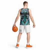 New Zealand Kotiate Weapon Basketball Jersey Aotearoa Mango Paua Shell Maori Pattern LT22 - Polynesian Pride