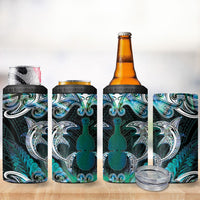 New Zealand Kotiate Weapon 4 in 1 Can Cooler Tumbler Aotearoa Mango Paua Shell Maori Pattern LT22 - Polynesian Pride