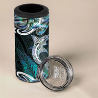 New Zealand Kotiate Weapon 4 in 1 Can Cooler Tumbler Aotearoa Mango Paua Shell Maori Pattern LT22 - Polynesian Pride