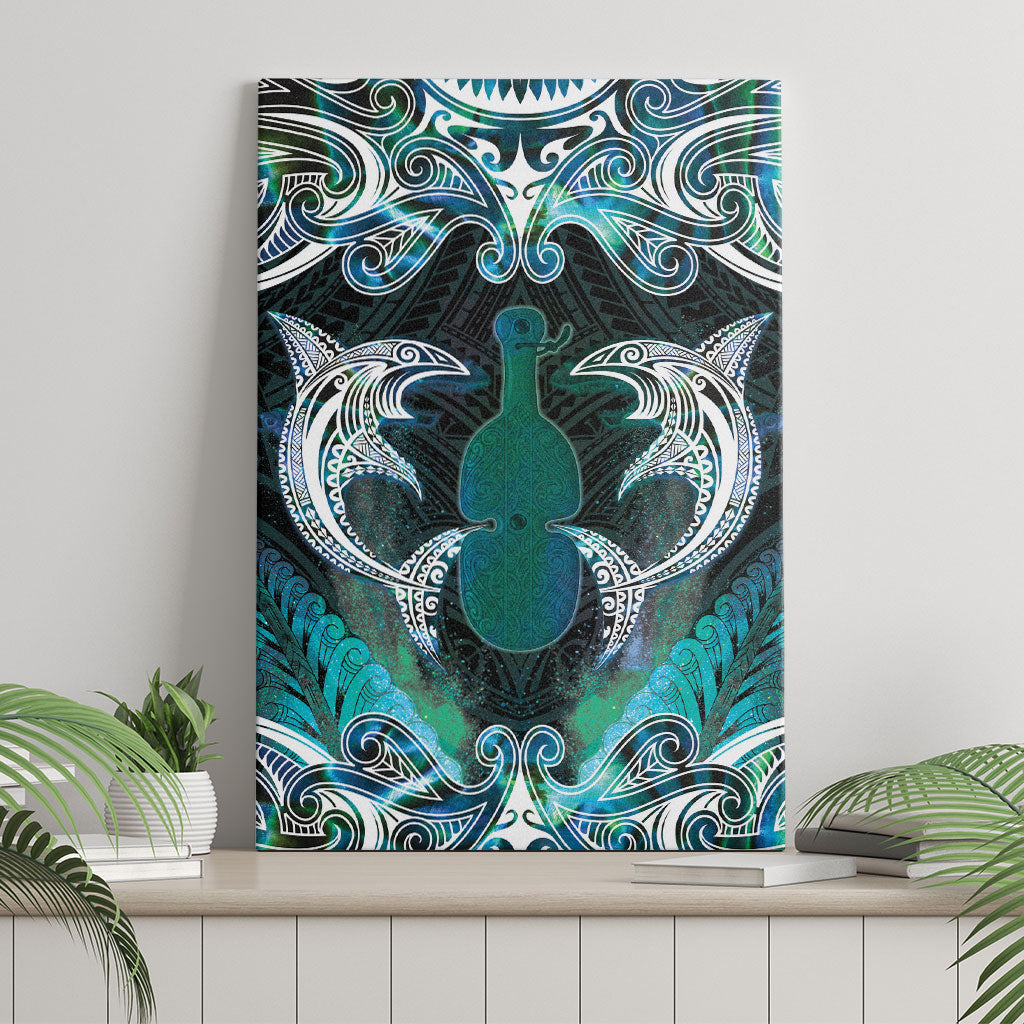 New Zealand Kotiate Weapon Canvas Wall Art Aotearoa Mango Paua Shell Maori Pattern LT22 - Polynesian Pride