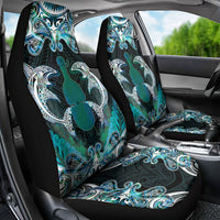 New Zealand Kotiate Weapon Car Seat Cover Aotearoa Mango Paua Shell Maori Pattern LT22 - Polynesian Pride