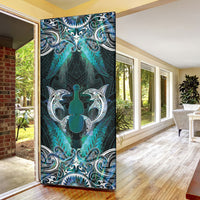 New Zealand Kotiate Weapon Door Cover Aotearoa Mango Paua Shell Maori Pattern LT22 - Polynesian Pride