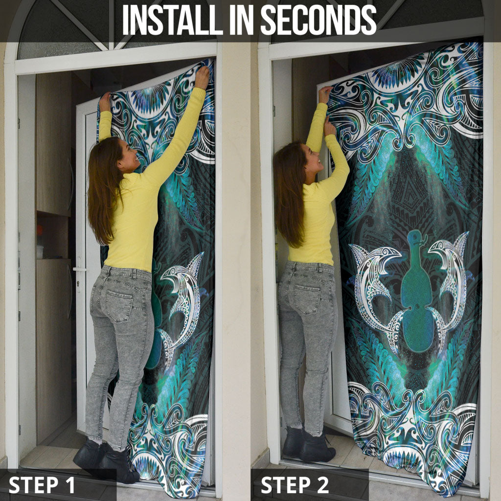 New Zealand Kotiate Weapon Door Cover Aotearoa Mango Paua Shell Maori Pattern LT22 - Polynesian Pride