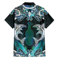 New Zealand Kotiate Weapon Family Matching Long Sleeve Bodycon Dress and Hawaiian Shirt Aotearoa Mango Paua Shell Maori Pattern LT22 - Polynesian Pride