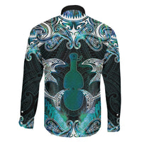 New Zealand Kotiate Weapon Family Matching Mermaid Dress and Hawaiian Shirt Aotearoa Mango Paua Shell Maori Pattern LT22 - Polynesian Pride