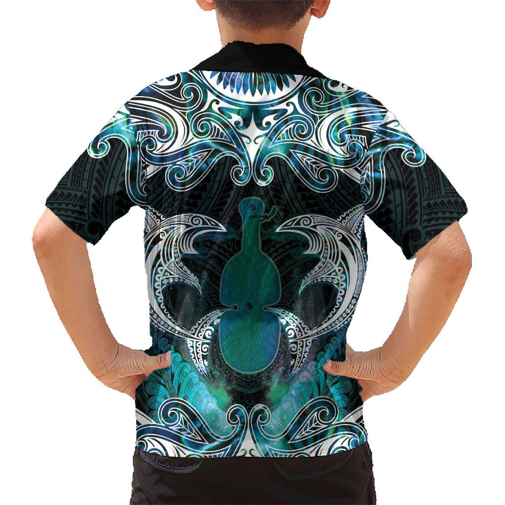 New Zealand Kotiate Weapon Family Matching Puletasi and Hawaiian Shirt Aotearoa Mango Paua Shell Maori Pattern LT22 - Polynesian Pride