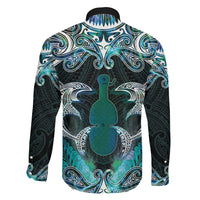New Zealand Kotiate Weapon Family Matching Short Sleeve Bodycon Dress and Hawaiian Shirt Aotearoa Mango Paua Shell Maori Pattern LT22 - Polynesian Pride