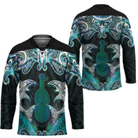 New Zealand Kotiate Weapon Hockey Jersey Aotearoa Mango Paua Shell Maori Pattern LT22 - Polynesian Pride
