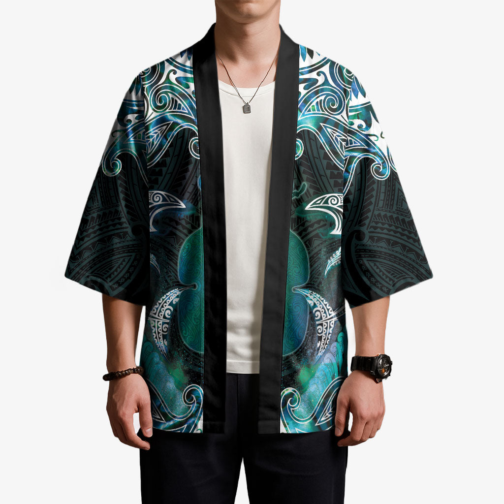 New Zealand Kotiate Weapon Kimono Aotearoa Mango Paua Shell Maori Pattern LT22 - Polynesian Pride