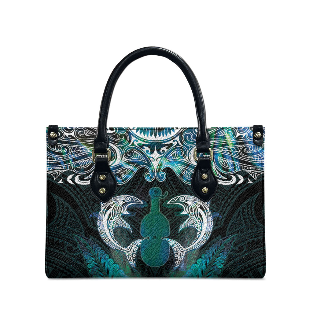 New Zealand Kotiate Weapon Leather Bag Aotearoa Mango Paua Shell Maori Pattern LT22 - Polynesian Pride