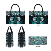 New Zealand Kotiate Weapon Leather Bag Aotearoa Mango Paua Shell Maori Pattern LT22 - Polynesian Pride