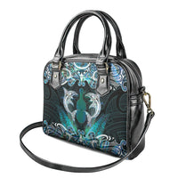 New Zealand Kotiate Weapon Shoulder Handbag Aotearoa Mango Paua Shell Maori Pattern LT22 - Polynesian Pride