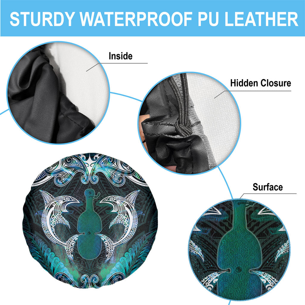 New Zealand Kotiate Weapon Spare Tire Cover Aotearoa Mango Paua Shell Maori Pattern LT22 - Polynesian Pride