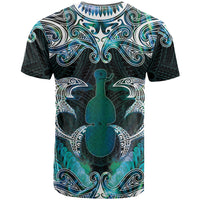 New Zealand Kotiate Weapon T Shirt Aotearoa Mango Paua Shell Maori Pattern LT22 - Polynesian Pride