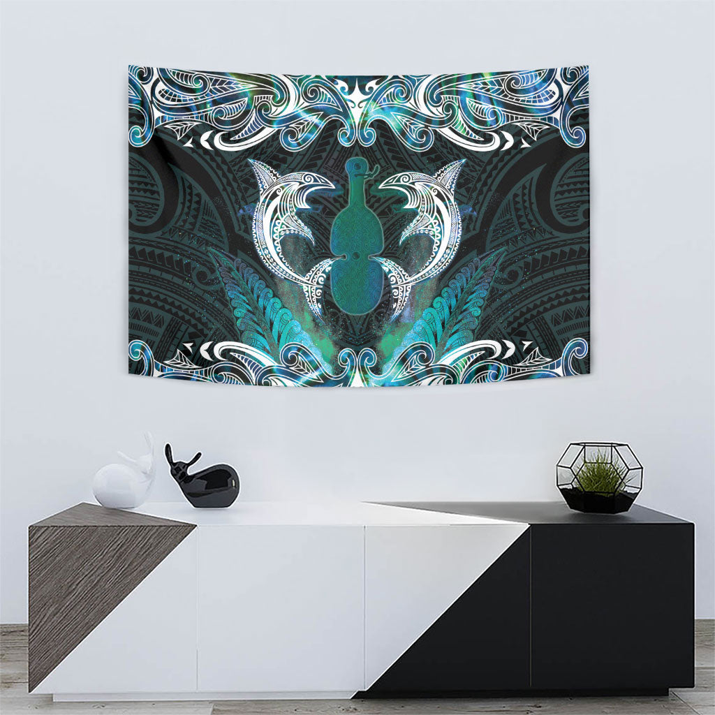 New Zealand Kotiate Weapon Tapestry Aotearoa Mango Paua Shell Maori Pattern LT22 - Polynesian Pride