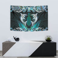New Zealand Kotiate Weapon Tapestry Aotearoa Mango Paua Shell Maori Pattern LT22 - Polynesian Pride
