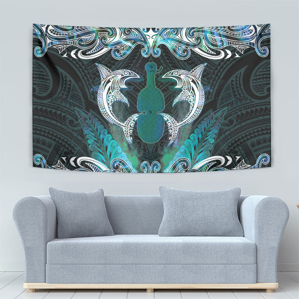 New Zealand Kotiate Weapon Tapestry Aotearoa Mango Paua Shell Maori Pattern LT22 - Polynesian Pride