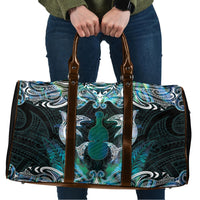 New Zealand Kotiate Weapon Travel Bag Aotearoa Mango Paua Shell Maori Pattern LT22 Blue - Polynesian Pride