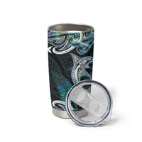 New Zealand Kotiate Weapon Tumbler Cup Aotearoa Mango Paua Shell Maori Pattern LT22 - Polynesian Pride