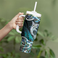 New Zealand Kotiate Weapon Tumbler With Handle Aotearoa Mango Paua Shell Maori Pattern LT22 - Polynesian Pride
