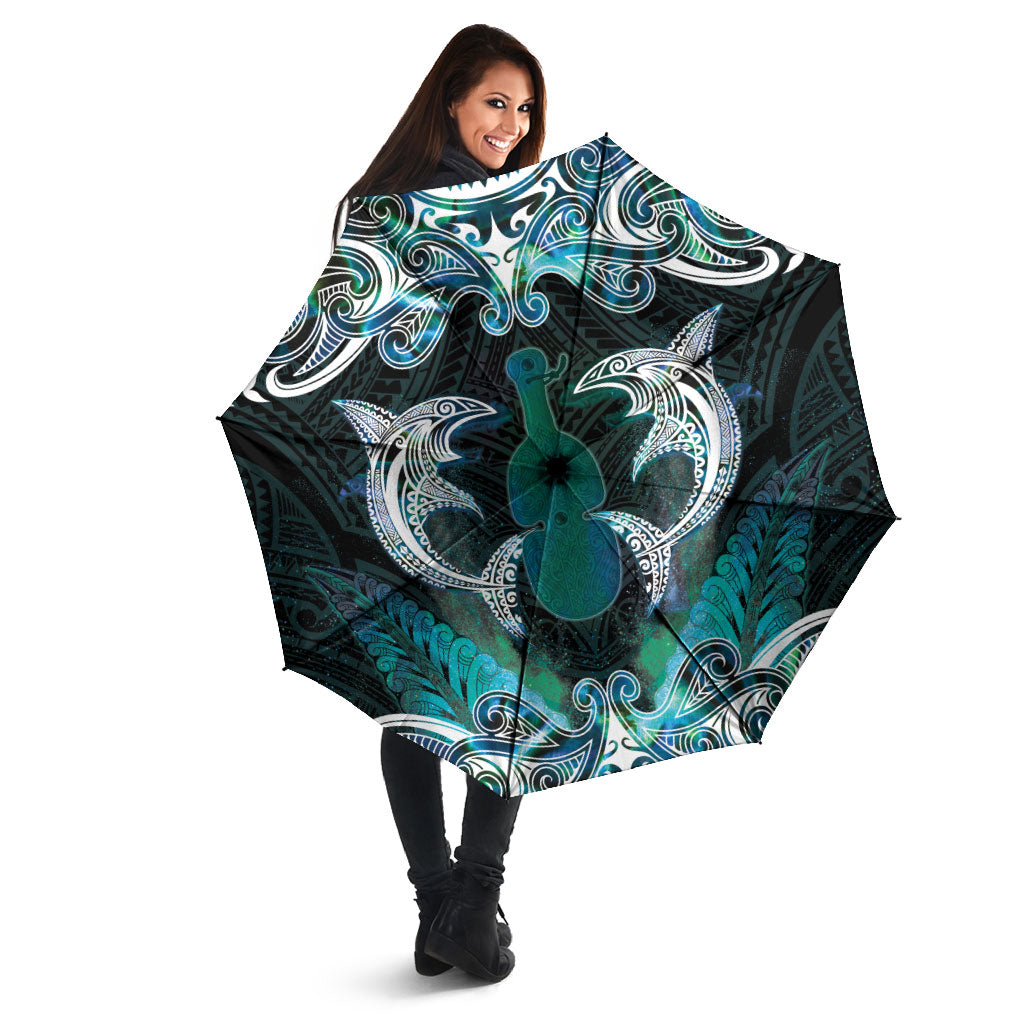 New Zealand Kotiate Weapon Umbrella Aotearoa Mango Paua Shell Maori Pattern LT22 - Polynesian Pride