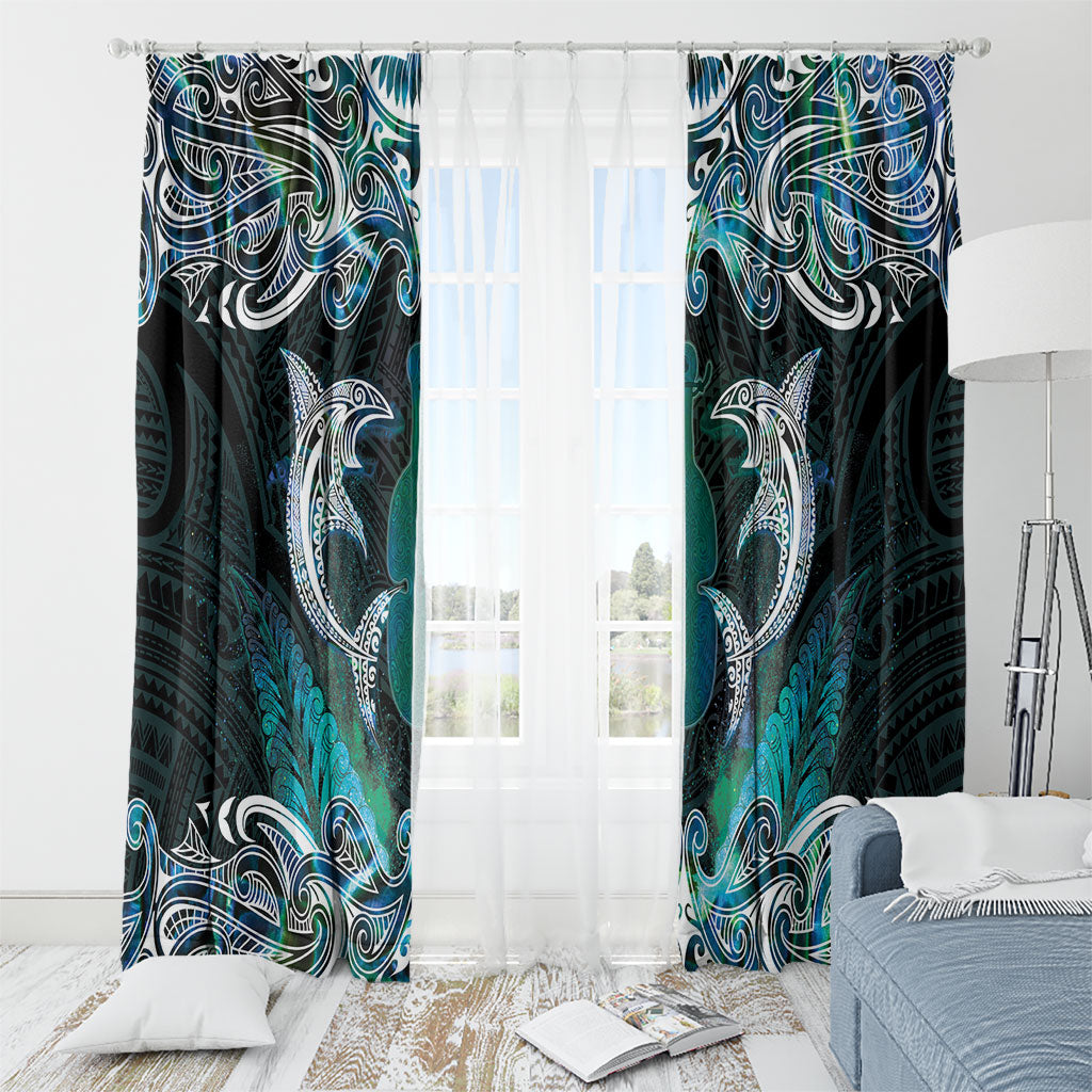 New Zealand Kotiate Weapon Window Curtain Aotearoa Mango Paua Shell Maori Pattern LT22 - Polynesian Pride