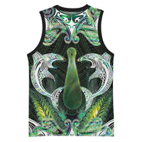 New Zealand Mere Pounamu Weapon Basketball Jersey Aotearoa Mango Paua Shell Maori Pattern LT22 - Polynesian Pride