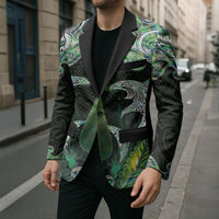 New Zealand Mere Pounamu Weapon Blazer Aotearoa Mango Paua Shell Maori Pattern LT22 - Polynesian Pride